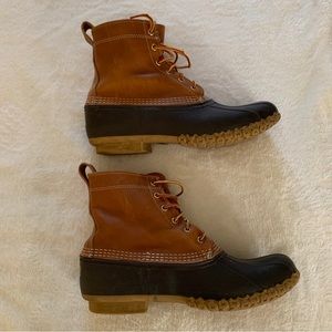 Bean Boots by LL Bean Mens Size 12 Made in USA Duck Boot Mens Classic Brown